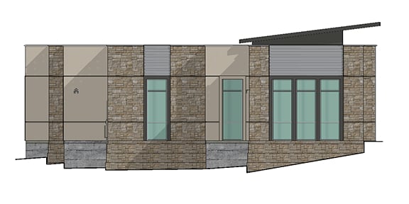 east elevation of building 2 at Dominion Place